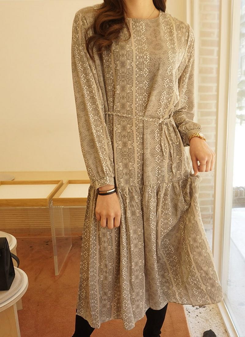 オリエンタルパターンワンピース