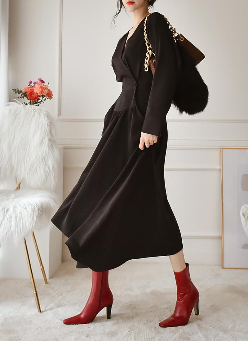 アンバランスヘムロングワンピース