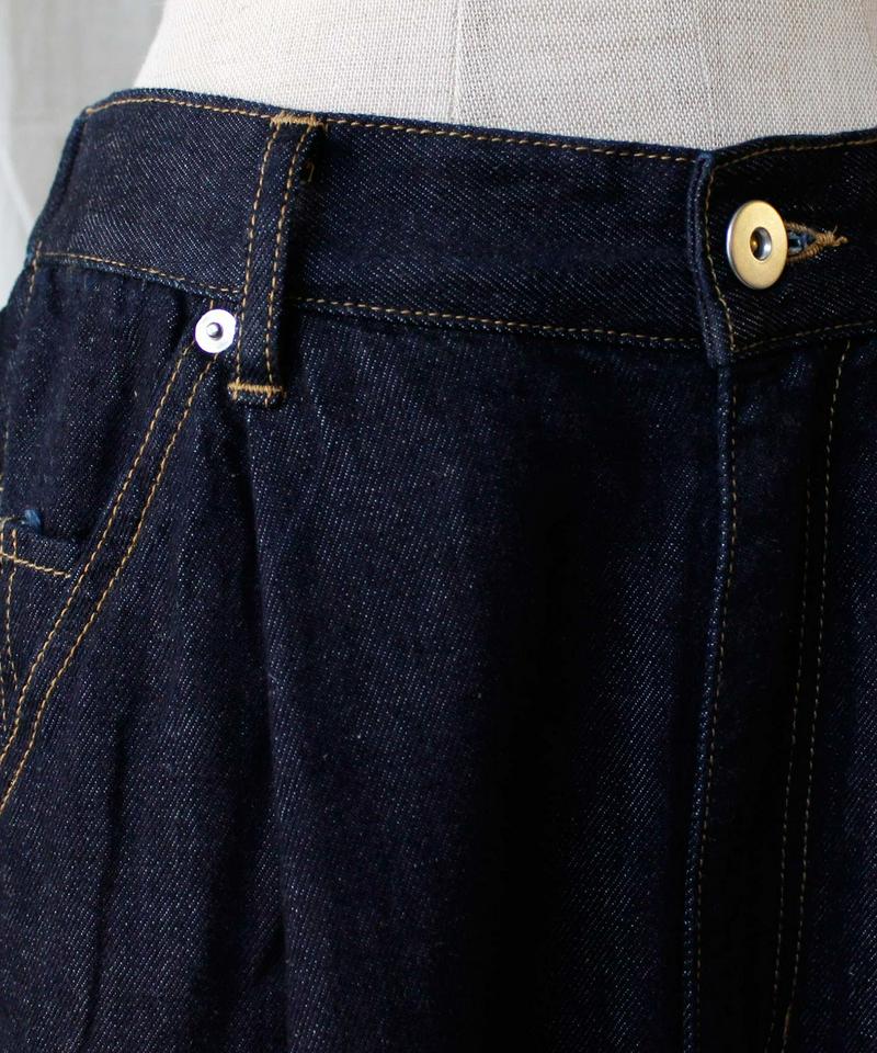 △○10oz　C/LI タックデニムパンツ（インディゴ）（caph troupe）