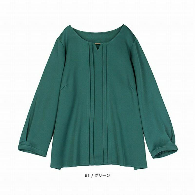 【２９％ＯＦＦ】サテンフロントタックブラウス【ＬＬ～５Ｌ】