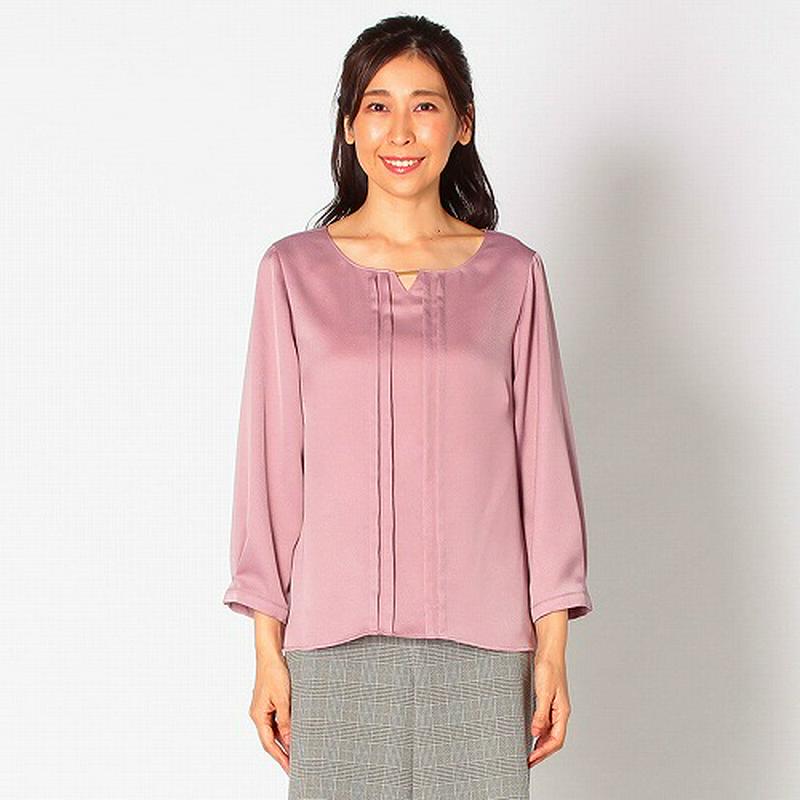 【２９％ＯＦＦ】サテンフロントタックブラウス【ＬＬ～５Ｌ】