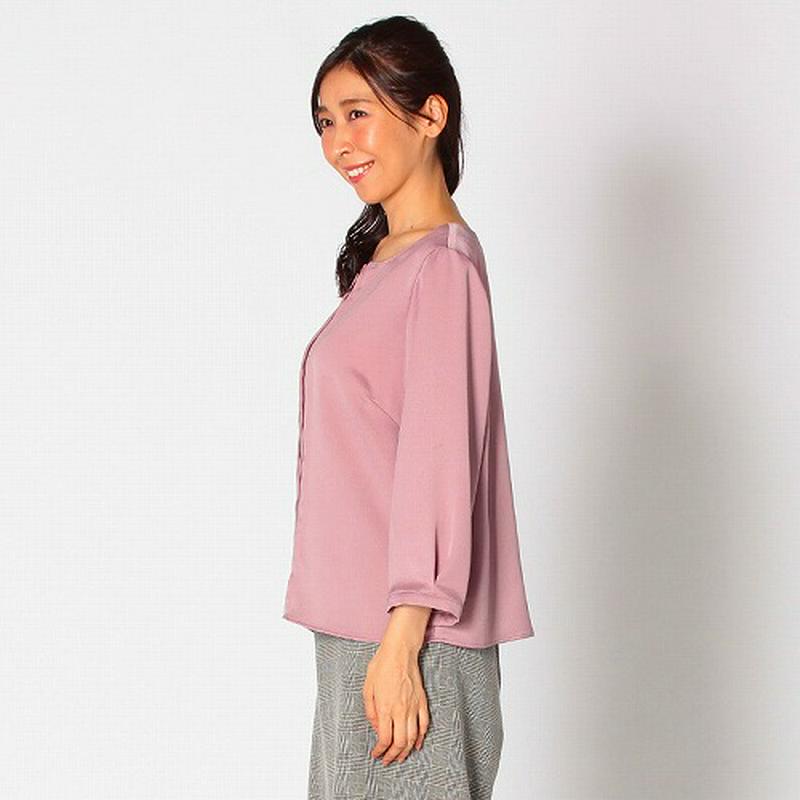 【２９％ＯＦＦ】サテンフロントタックブラウス【ＬＬ～５Ｌ】