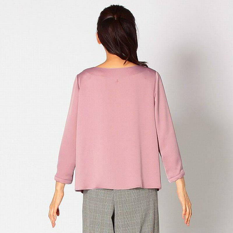 【２９％ＯＦＦ】サテンフロントタックブラウス【ＬＬ～５Ｌ】