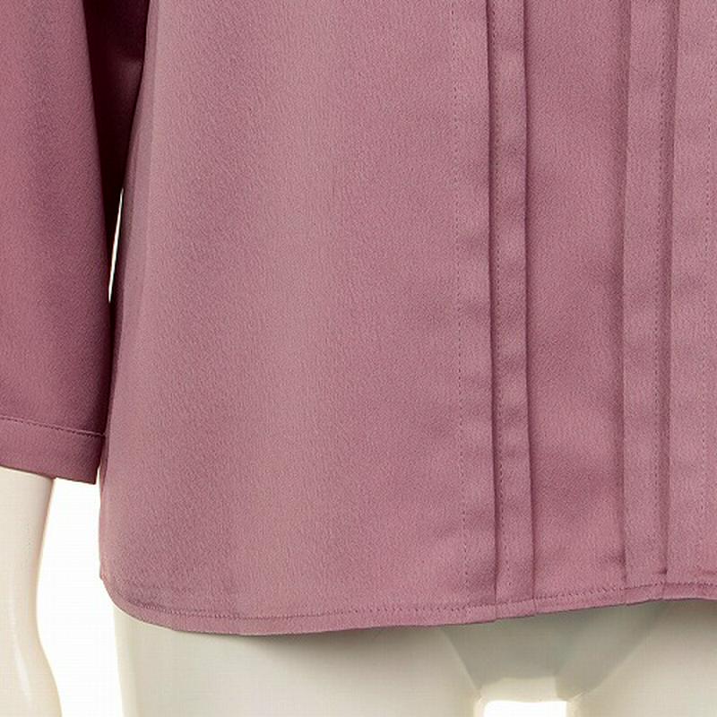 【２９％ＯＦＦ】サテンフロントタックブラウス【ＬＬ～５Ｌ】