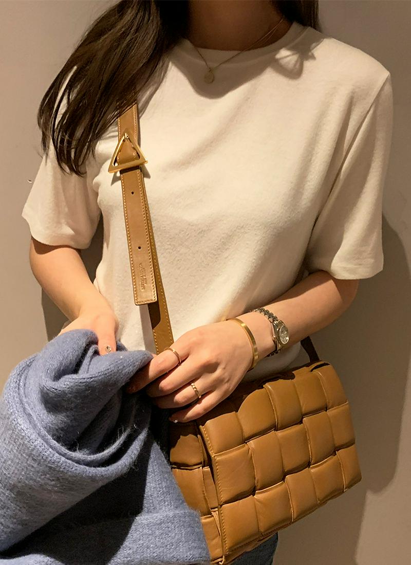 起毛ラウンドネックハーフTシャツ