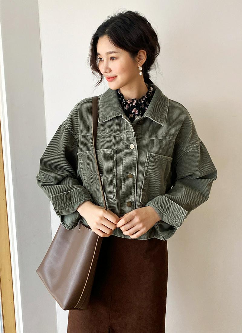 コーデュロイクロップドジャケット・全2色