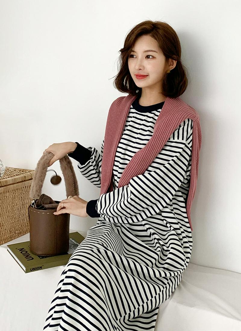 ボーダーワンピース・全3色