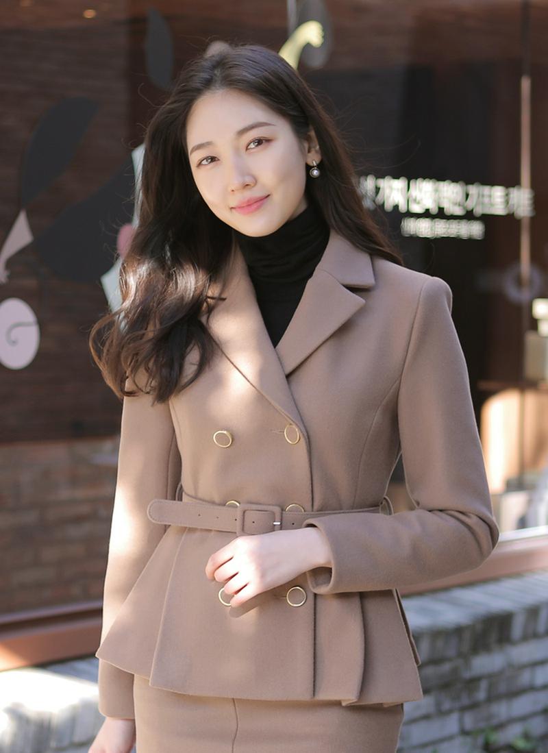 ベルトSETタックペプラムヘムジャケット