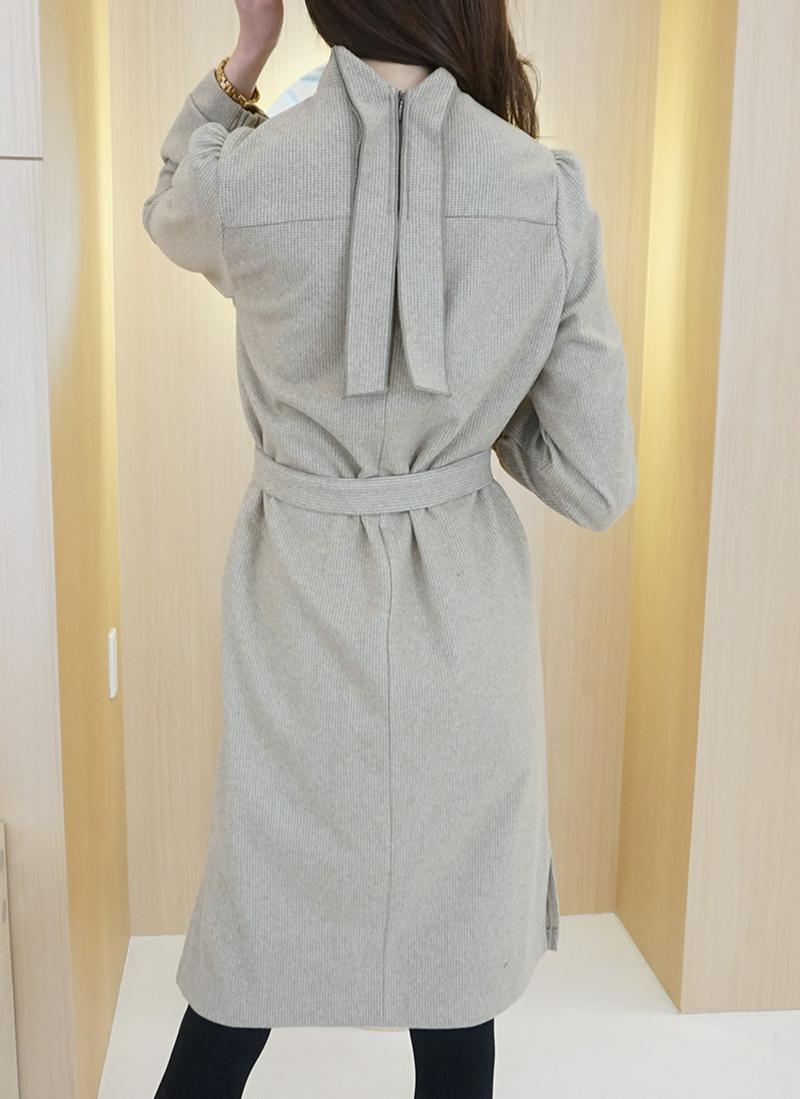 ハイネックチェックワンピース