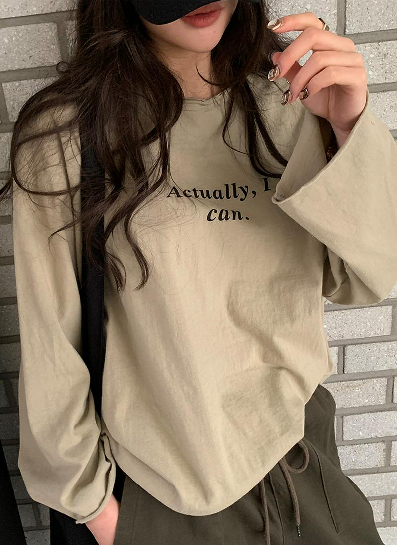 レタリングビンテージ風Tシャツ