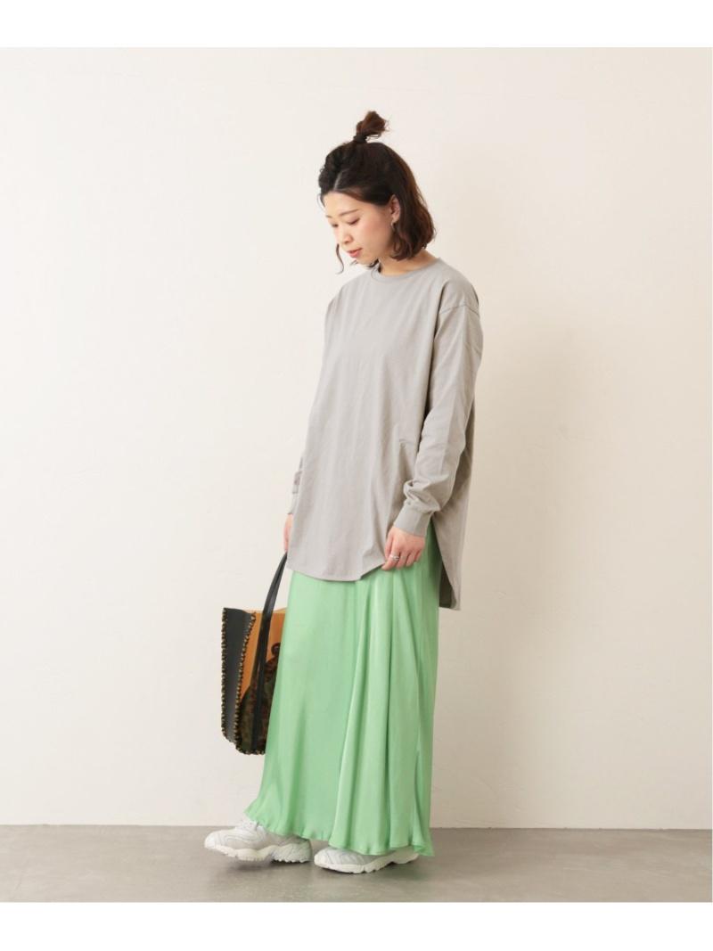 (W)プレミアムコットン ラウンドヘム L/Tee