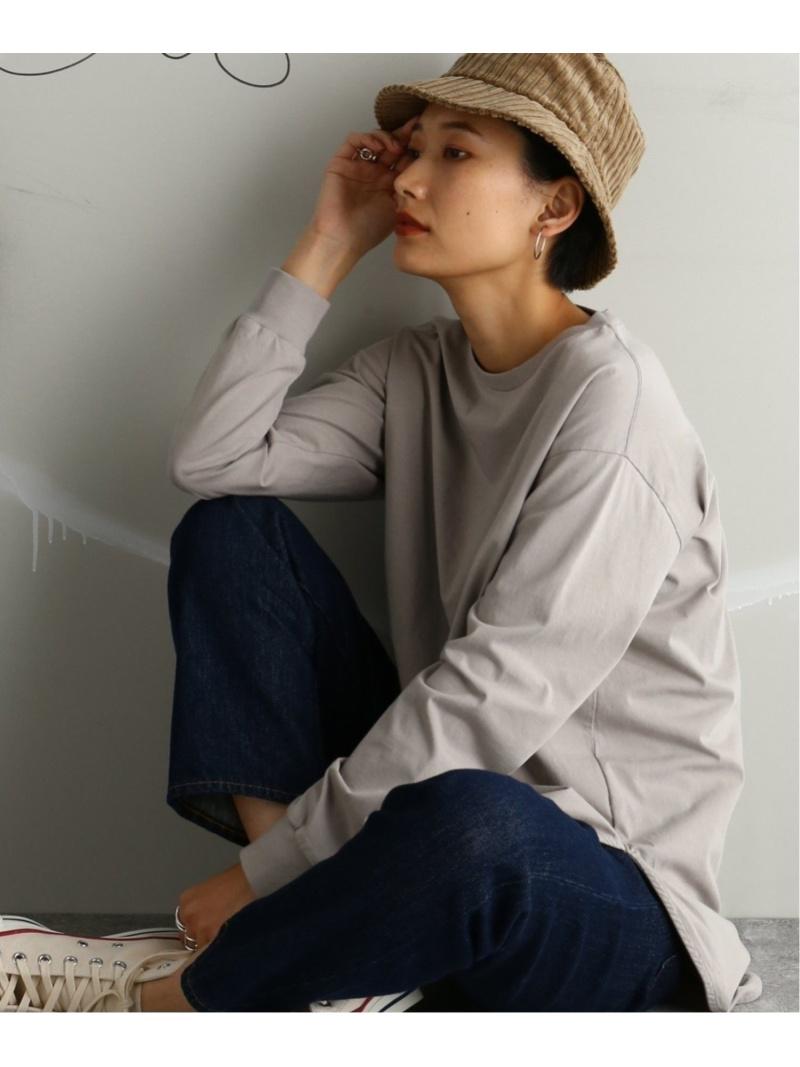 (W)プレミアムコットン ラウンドヘム L/Tee