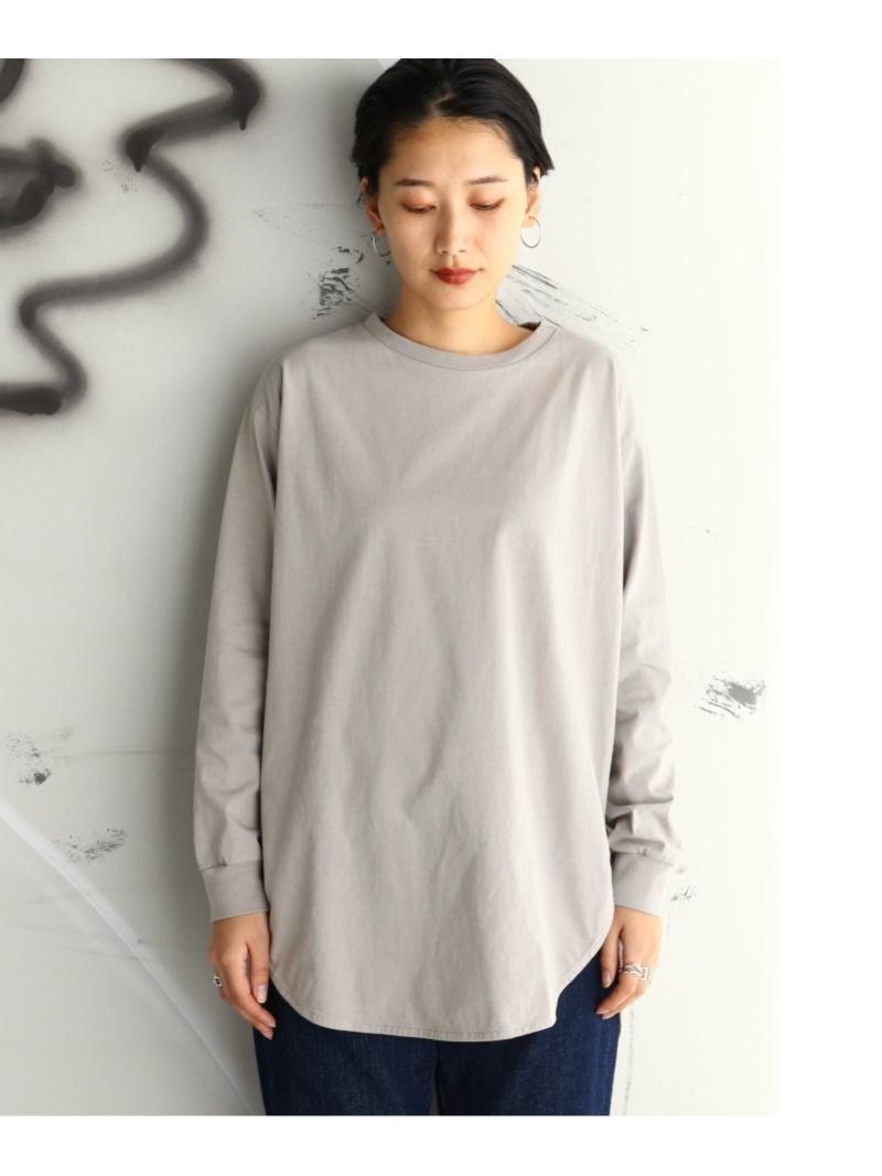 (W)プレミアムコットン ラウンドヘム L/Tee