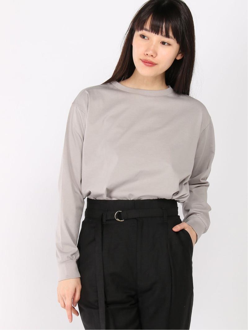 (W)プレミアムコットン ラウンドヘム L/Tee