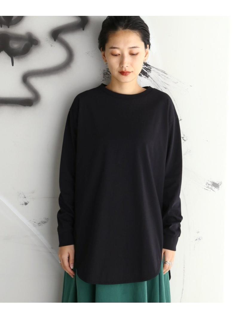 (W)プレミアムコットン ラウンドヘム L/Tee