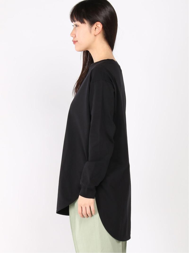 (W)プレミアムコットン ラウンドヘム L/Tee