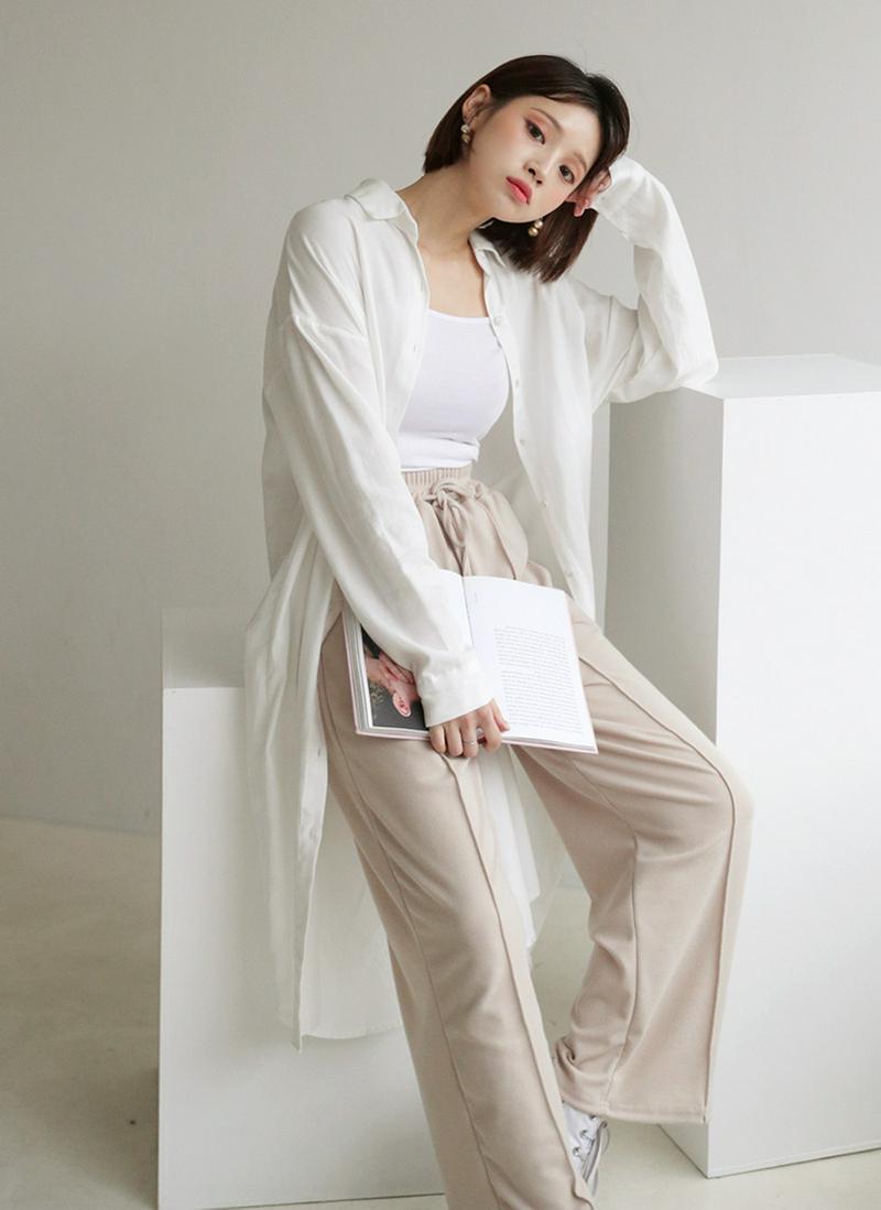 コットンシャツワンピース・全3色