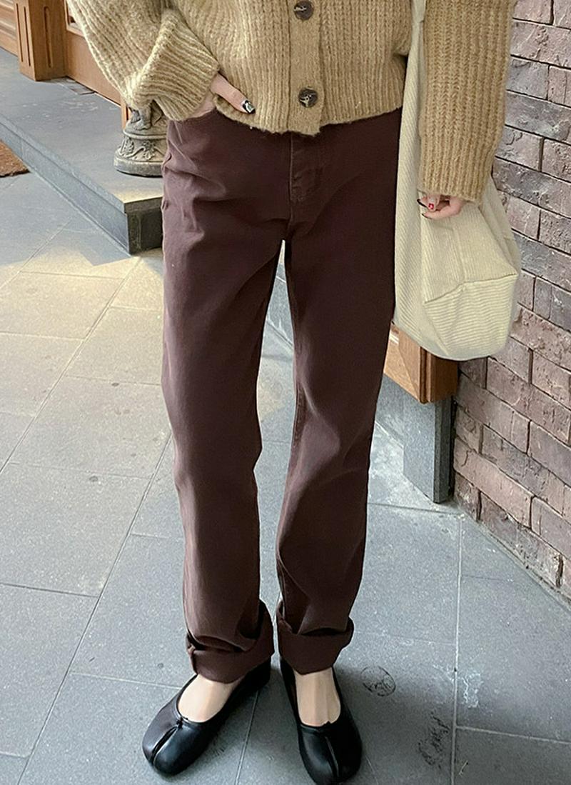 コットンストレートパンツ