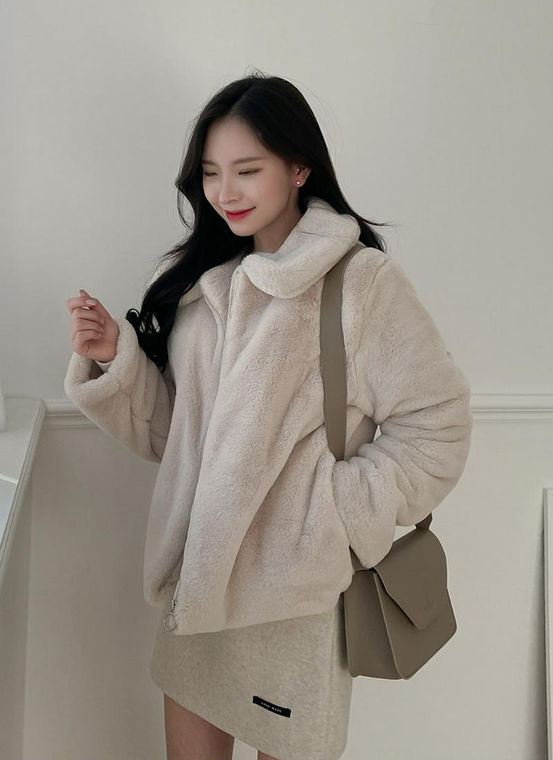 エコファーフルジップジャケット