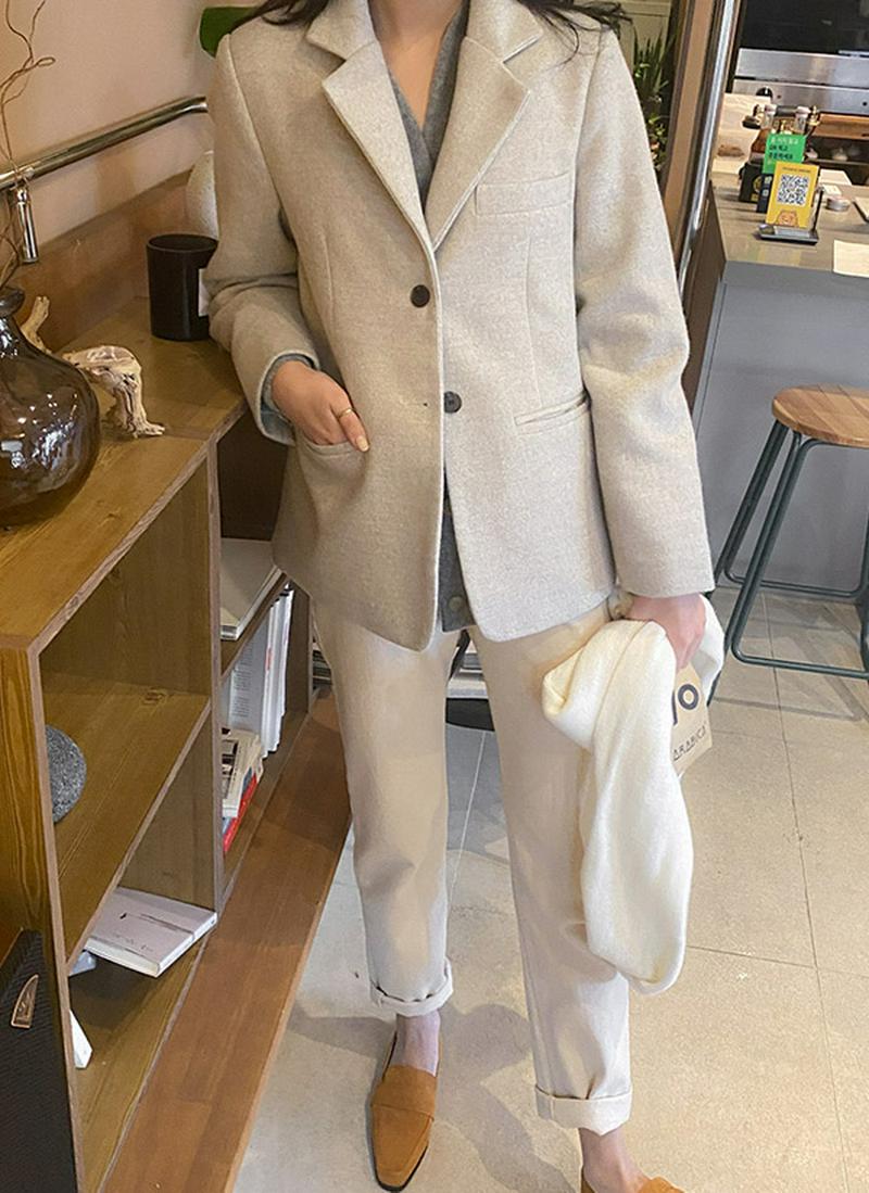 ウール混シングルジャケット