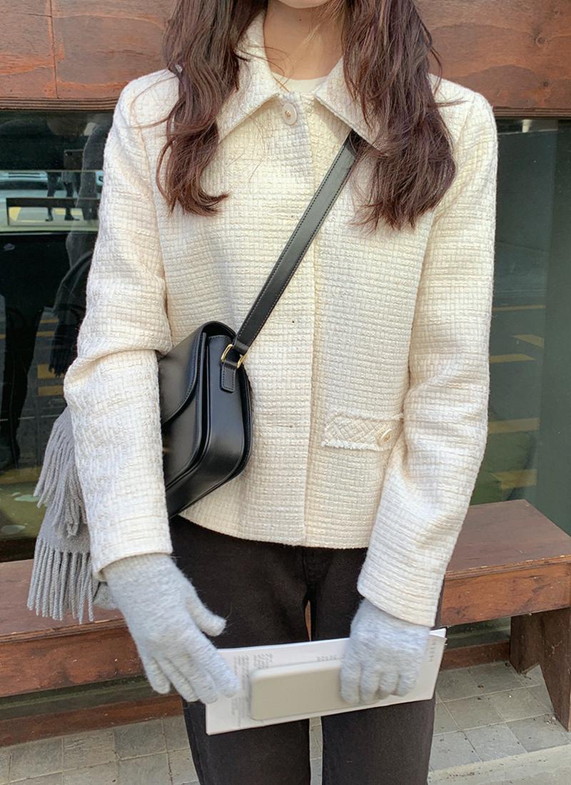 ツイードボタンジャケット