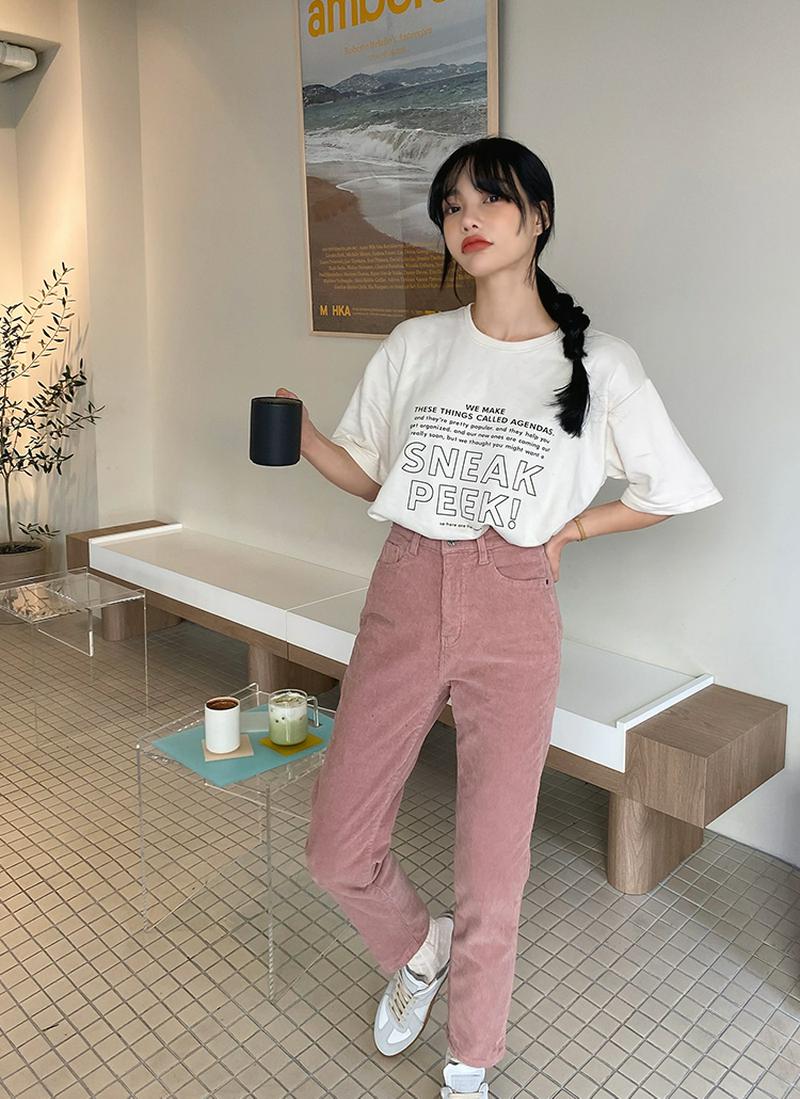 裏起毛ストレートコーデュロイパンツ