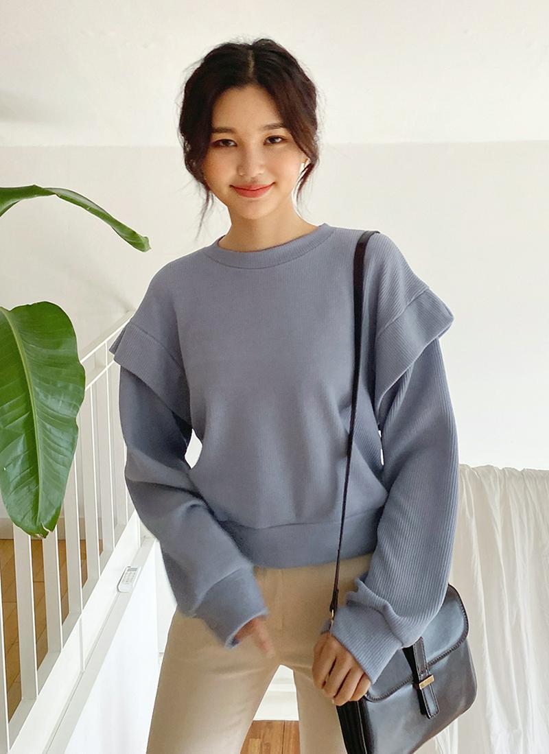 ショルダーディテールTシャツ・全3色