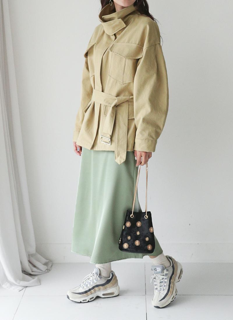 ベルトSETハイネックジャケット・全3色