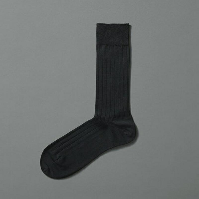 【あす楽】【公式 Tabio MEN】 メンズ 9×2 太リブ ソックス (クロ・チャコールグレー)【BOX付】 / 靴下屋 靴下 タビオメン タビオ Tabio くつ下 クルー 2足セット バレンタイン 消臭 デオドラント ビジネスソックス 新社会人 新生活 入社祝い プレゼント ギフト 日本製