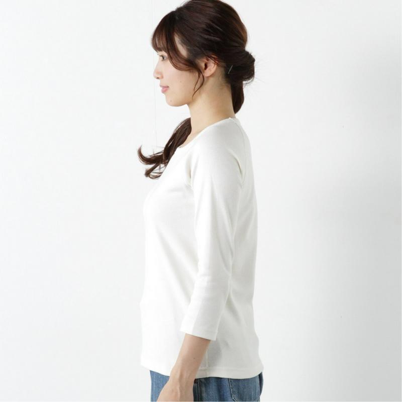 何枚でも欲しい◎のびのびストレッチ７分袖Ｔシャツ（ページワン/PAGE ONE）