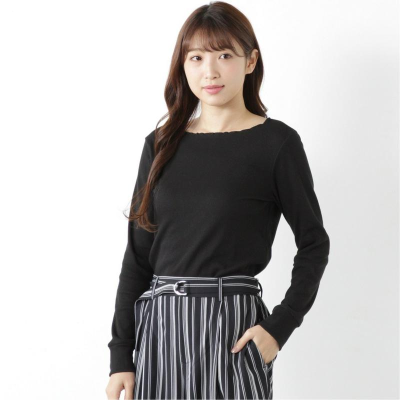 しっとり椿オイル加工◎そで切替長袖Ｔシャツ（ページワン/PAGE ONE）