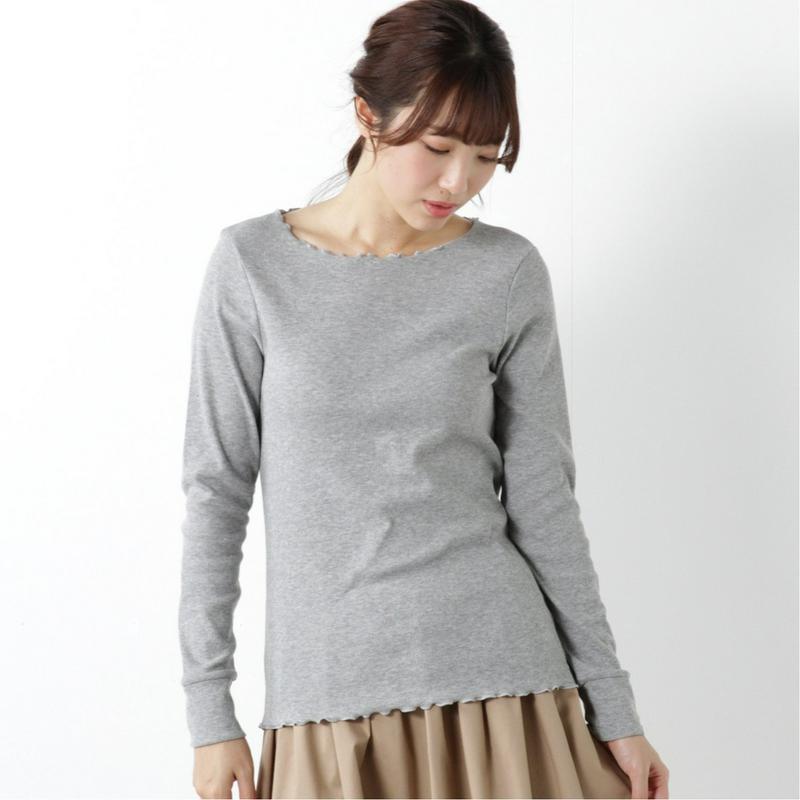 しっとり椿オイル加工◎そで切替長袖Ｔシャツ（ページワン/PAGE ONE）