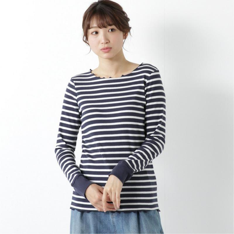 しっとり椿オイル加工◎そで切替長袖Ｔシャツ（ページワン/PAGE ONE）
