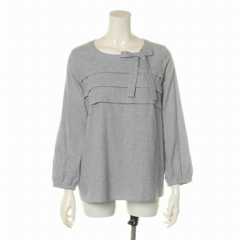 【３０％ＯＦＦ】ウール混ビエラタックリボンブラウス【ＬＬ～５Ｌ】