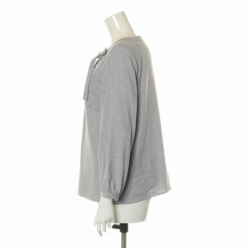 【３０％ＯＦＦ】ウール混ビエラタックリボンブラウス【ＬＬ～５Ｌ】