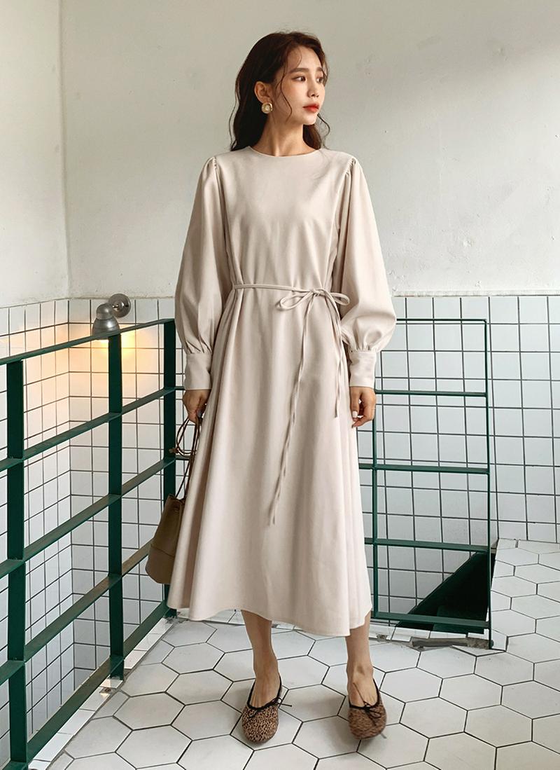 リボンフレアワンピース・全3色