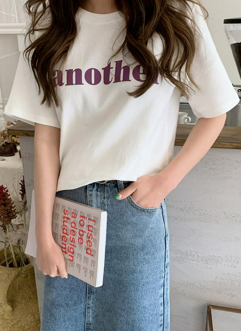 anotherレタリング半袖Tシャツ