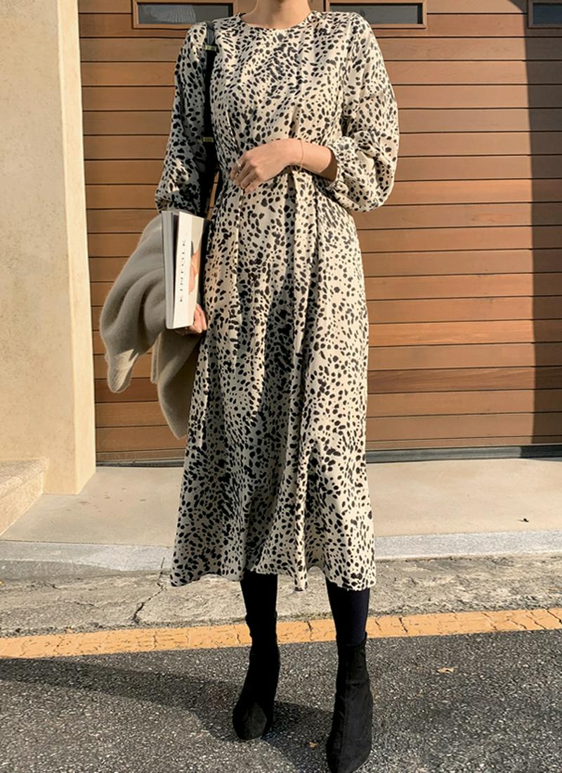 タックレオパードワンピース
