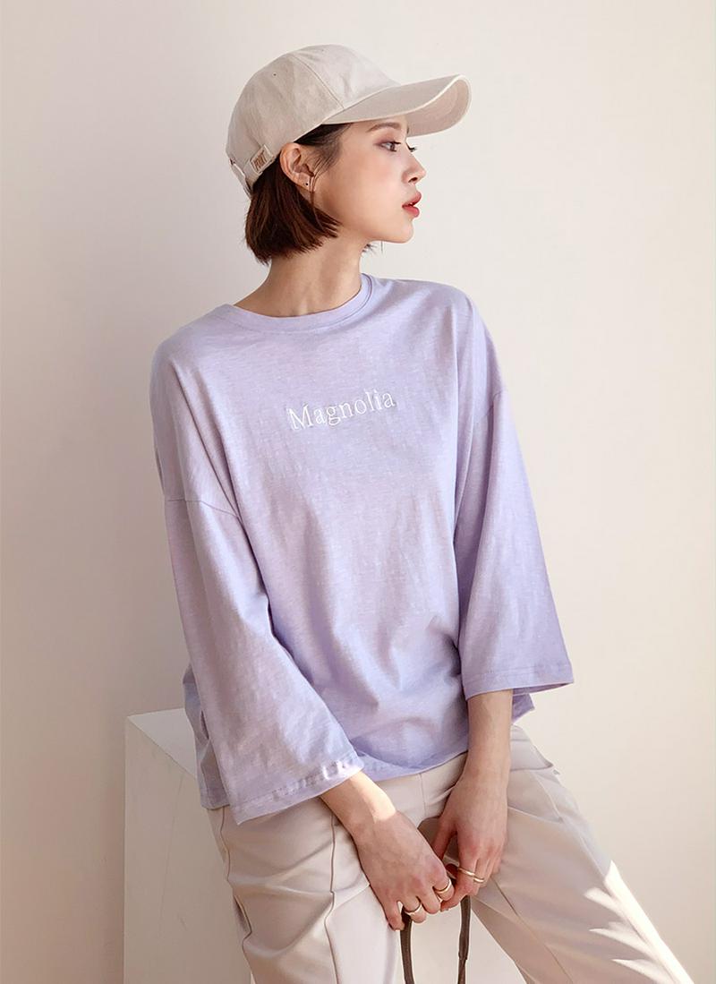 Magnolia刺繍Tシャツ・全4色