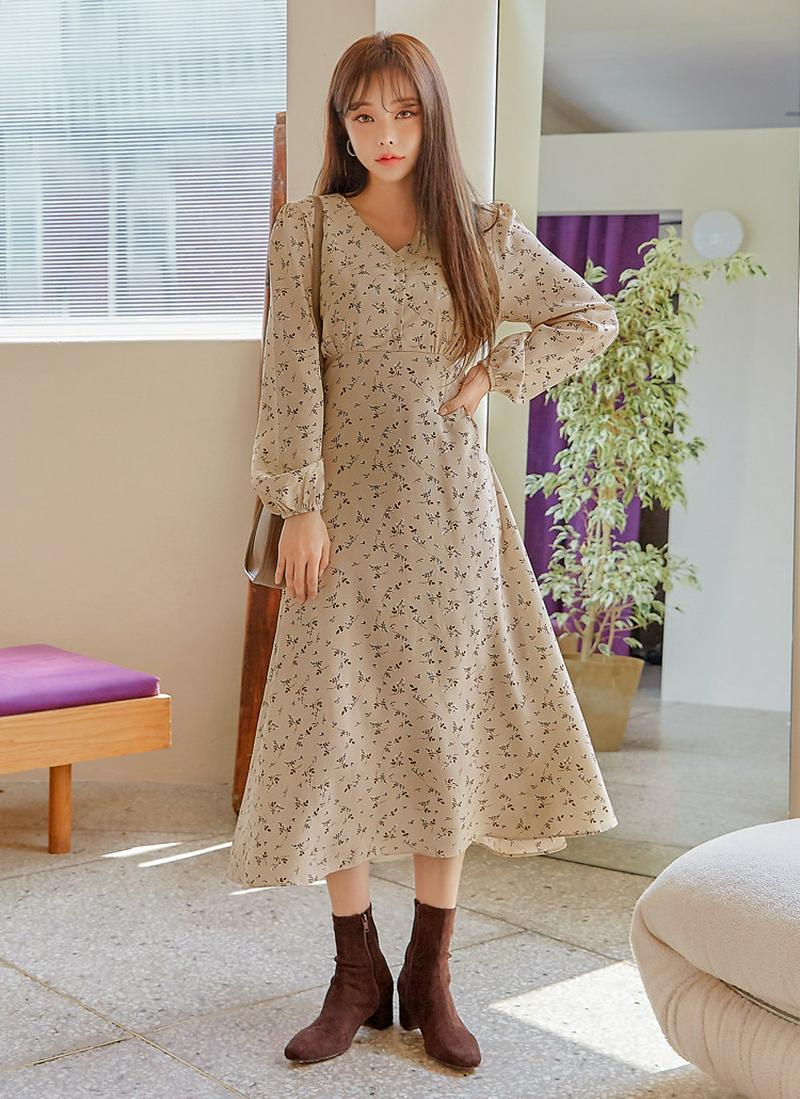 バックストラップフラワーワンピース