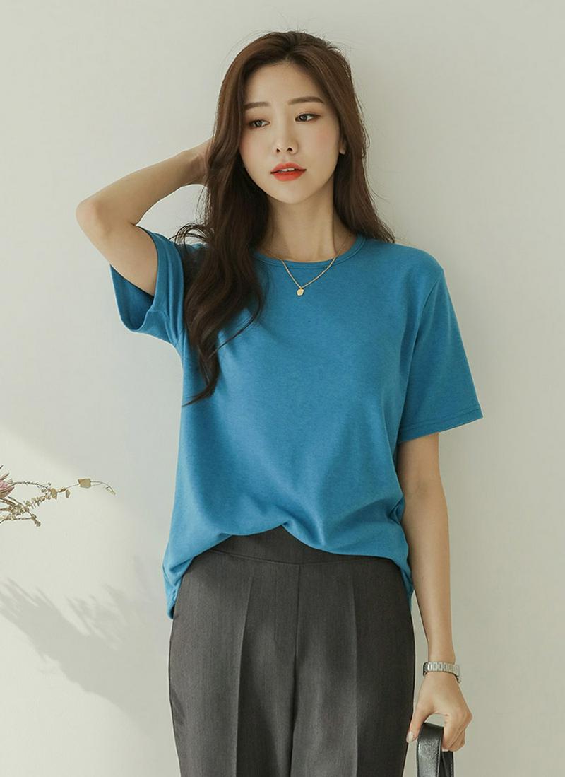 テンセルブレンド半袖Tシャツ