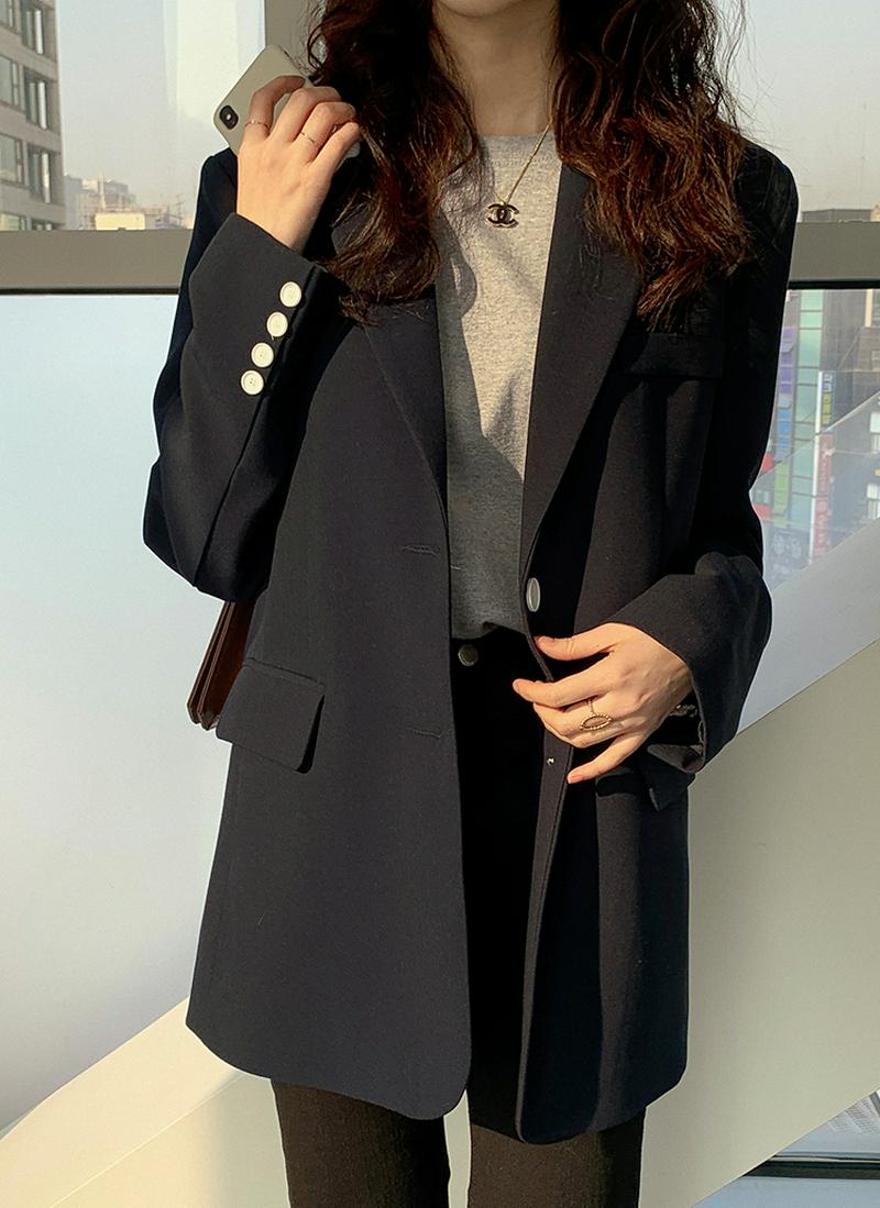 ボーイフィットジャケット(ネイビー)