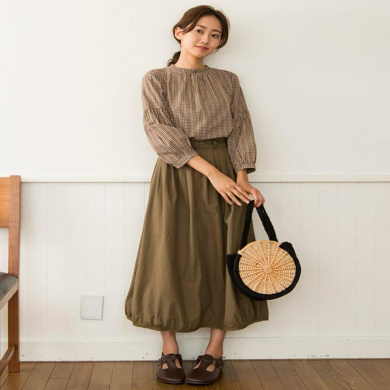 椿オイルでしっとり８分袖ブラウス