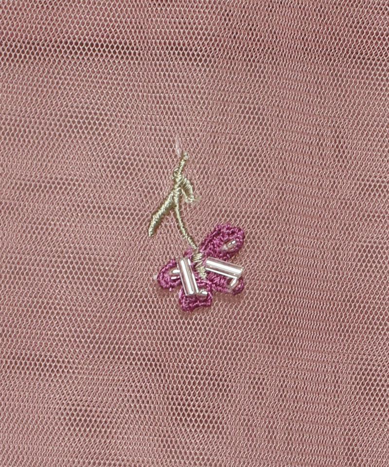 ビーズ刺繍チュールスカート