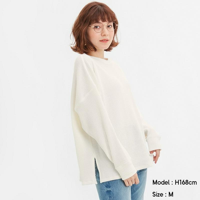 ワッフルロングスリーブT(長袖)JN+X
