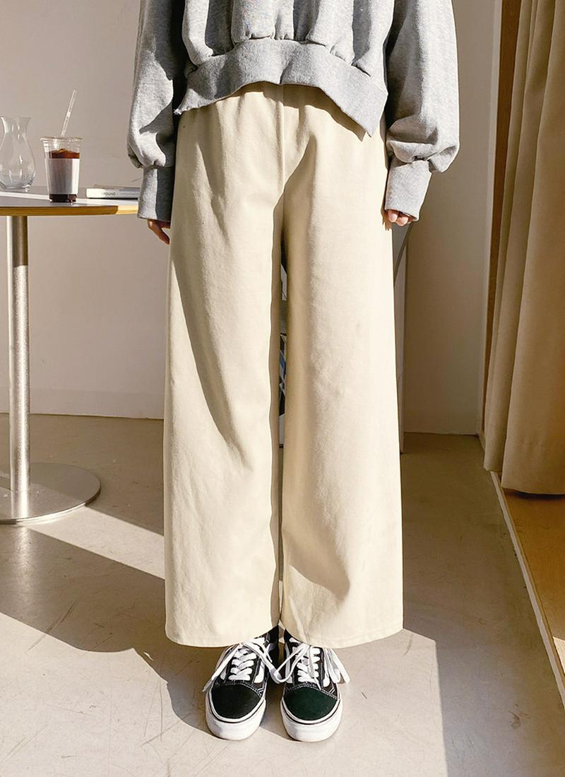 ウエストゴムワイドパンツ・全3色