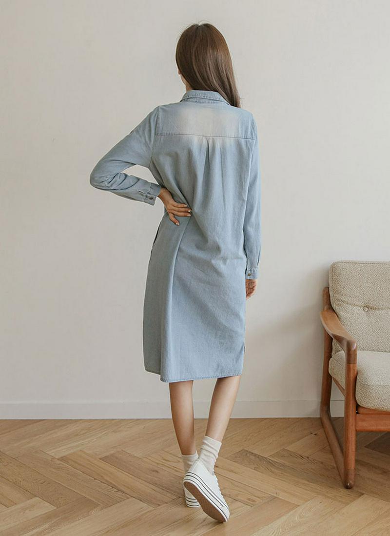 デニムシャツワンピース