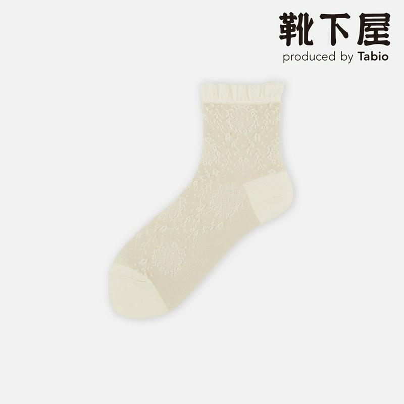 【あす楽】【靴下屋】 Newフロート花冠ドットロークルー / 靴下 タビオ Tabio くつ下 レディース 日本製