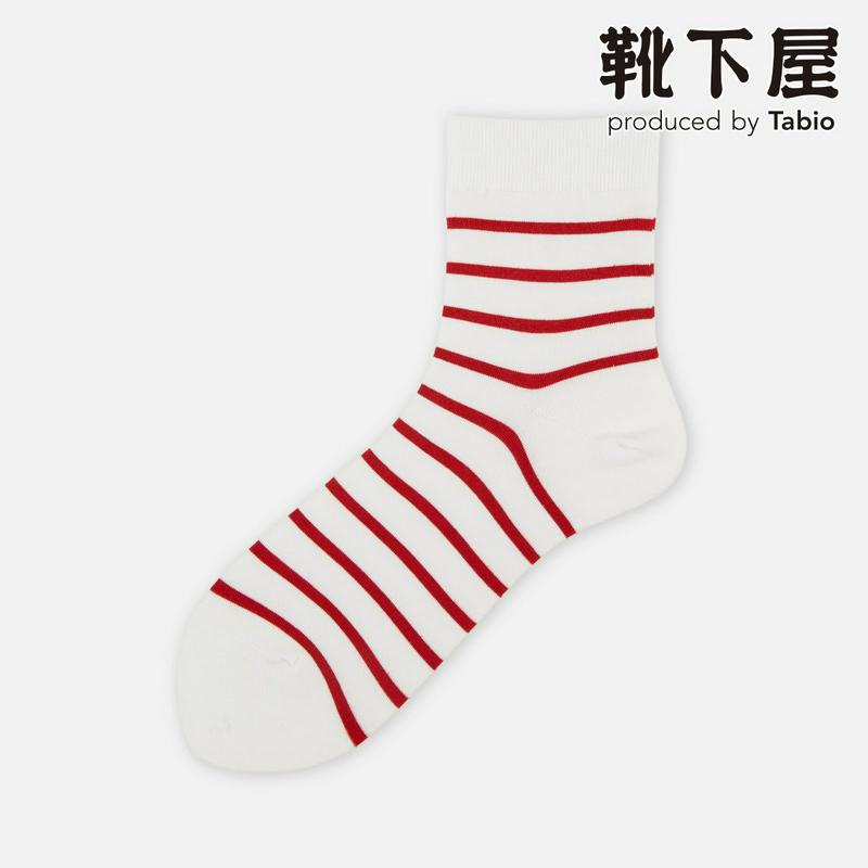 【あす楽】【靴下屋】 SJボーダーロークルーソックス / 靴下 タビオ Tabio くつ下 クルー レディース 日本製 2022SUMMER 2206ka