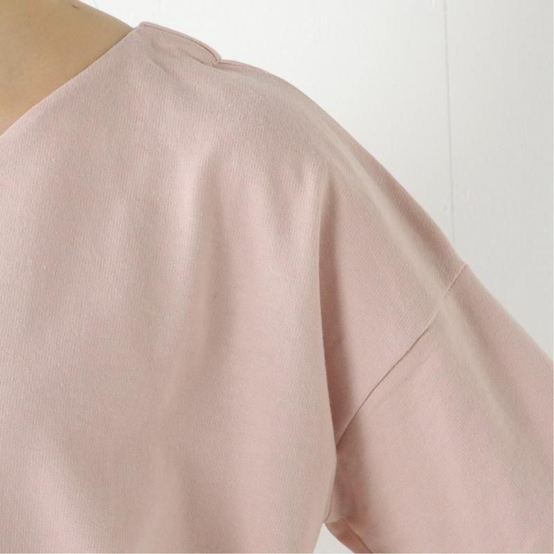 表面感のあるピーチ起毛のタック入りＴシャツ（ノージーン/NO JEAN）
